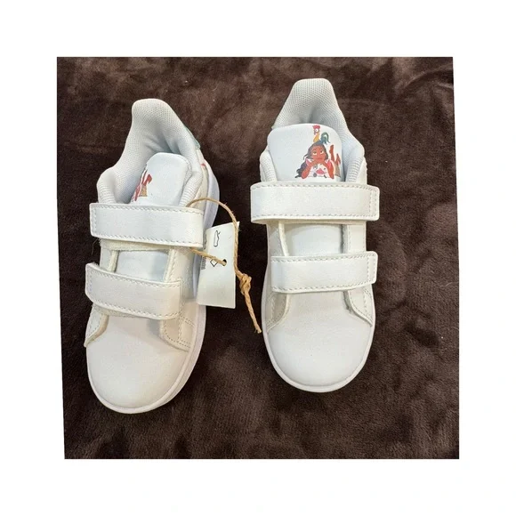 Adidas Kids Moana White Floral Sneakers size 9K - Picture 4 of 11